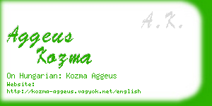 aggeus kozma business card